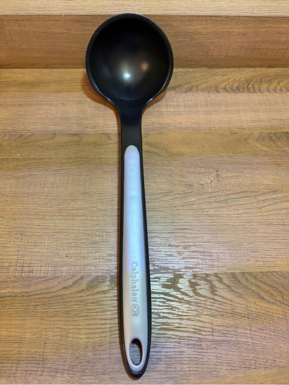 Calphalon Nylon & Silicone Long Handle Black & Grey Ladle 13” - Picture 3 of 8